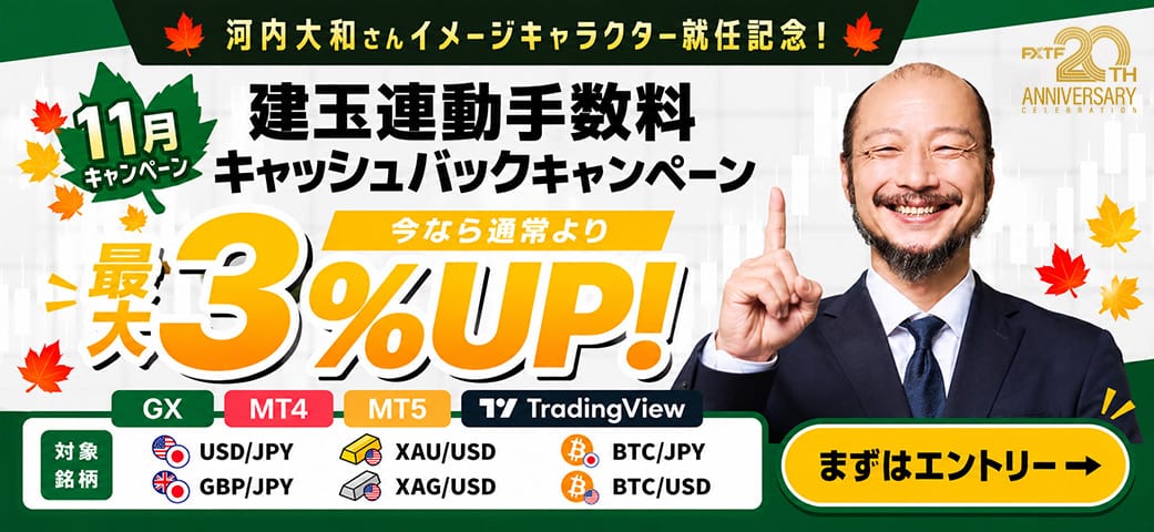 建玉連動手数料 キャッシュバックキャンペーン