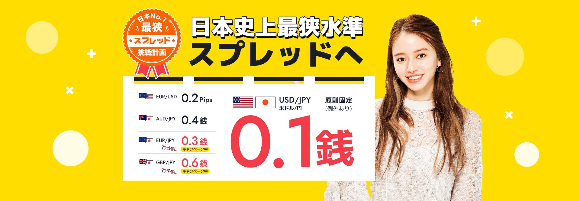 日本no 1最狭スプレッド挑戦計画