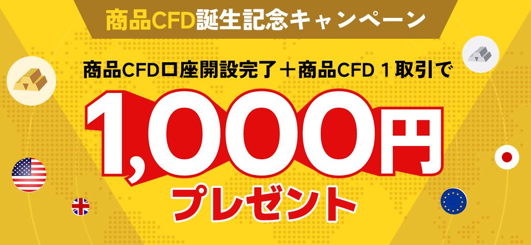 【金/ドル】商品CFD誕生記念キャンペーン【銀/ドル】（2023年6月）